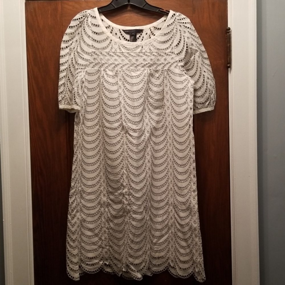 Dress with scallop detail